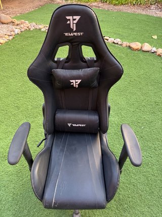 Silla Gaming Tempest Negra con Cojines