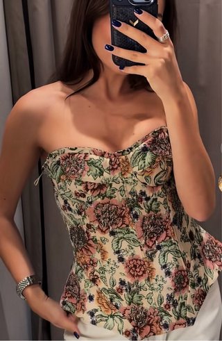 Corset Jacquard Zara Talla XL