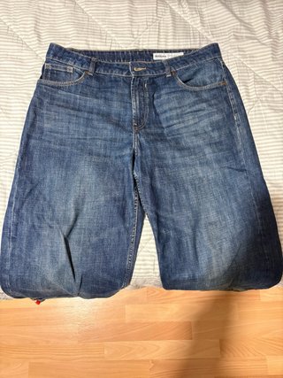 Pantalones Anchos Azules Bershka