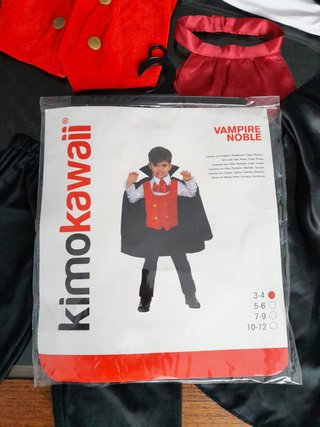 Disfraz Vampiro Noble Kimokawaii 3-4 años