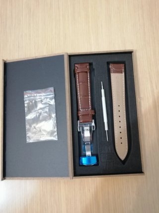 Correa de Reloj de Piel Marrón