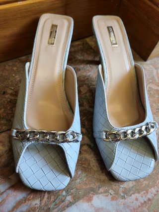 Sandalias Azul con Cadena