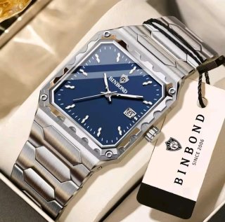 Reloj Binbond Hombre Azul y Plateado
