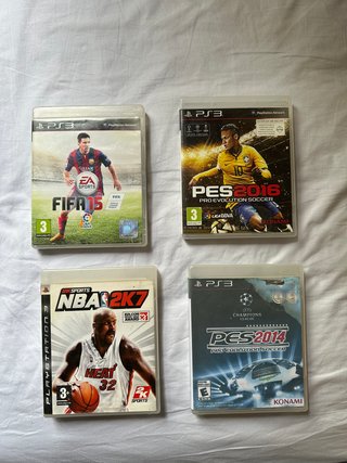 Pack 4 Juegos PS3: FIFA, PES y NBA 2K