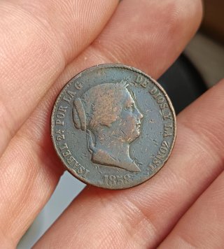 25 Céntimos de Real 1858 Isabel II