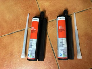 2 Cartuchos Resina Anclaje Würth WIT-PE 1000