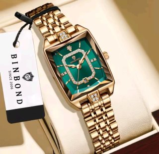 Reloj Binbond Dorado y Verde