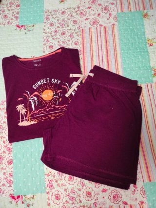 Pijama de Verano Morado Talla S