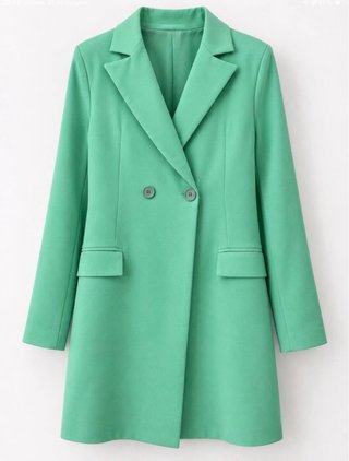 Blazer largo verde menta