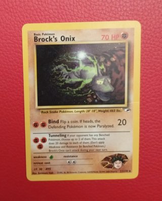 Carta Pokémon Brock's Onix Gym Heroes