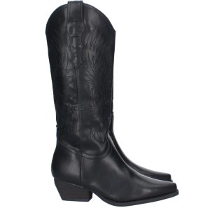 Botas Altas Estilo Cowboy Negras