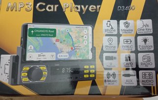 Radio MP3 para Coche con Soporte Móvil D3400