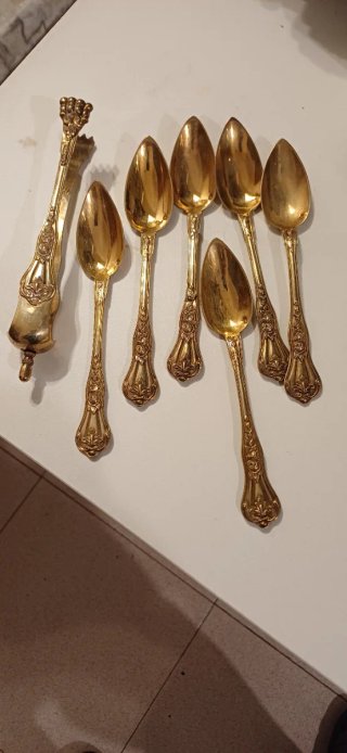 Juego de 6 Cucharillas de Café Vermeil