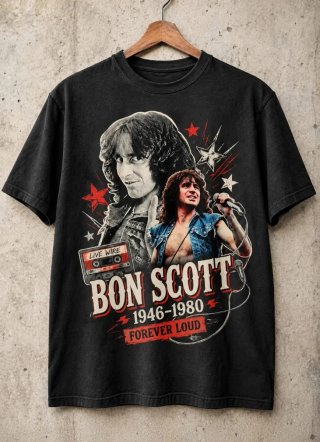 Camiseta Negra Bon Scott