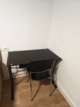 Mesa de Cristal Templado Negra.