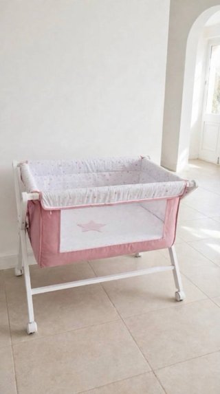 Minicuna para Bebé con Estructura Blanca
