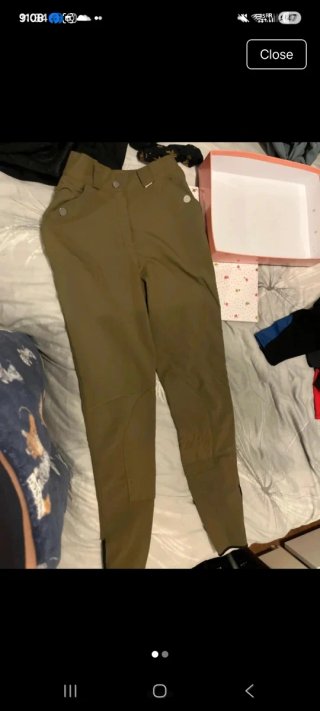 Pantalones de montar color verde oliva
