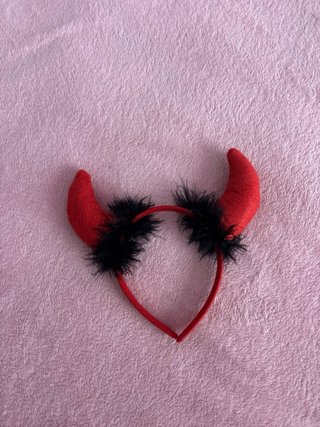 Diadema de cuernos de diablo halloween