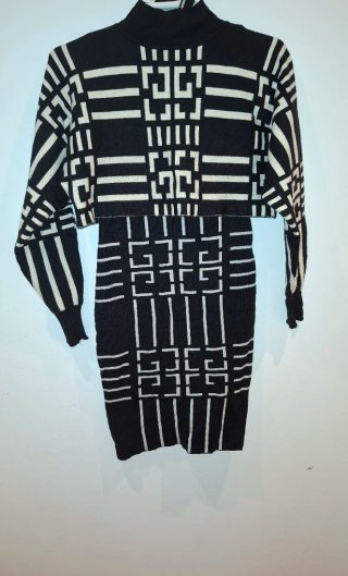Vestido de punto estampado