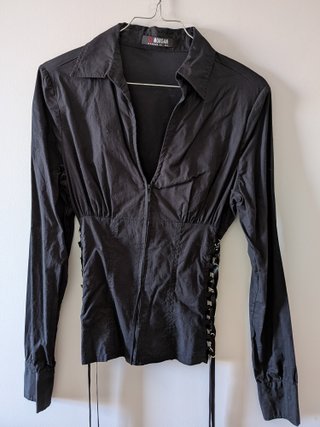 Camisa Corsé Negra Morgan de Toi Y2K T.36