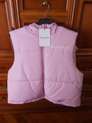 Juicy Couture Chaleco rosa (160 orig.) acolchado