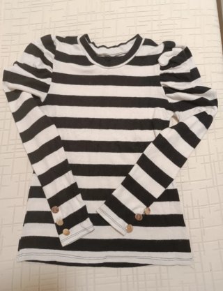 Camiseta marinera rayas mangas abullonadas