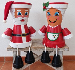 Set de Muñecos de Macetas Navideños