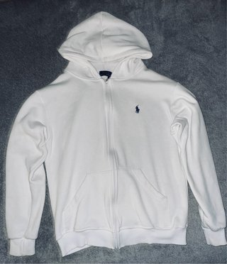 Sudadera con cremallera Ralph Lauren blanca