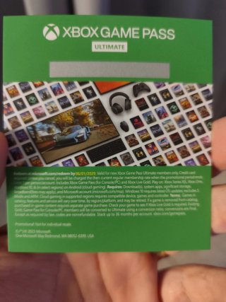 Tarjeta Física Xbox Game Pass Ultimate