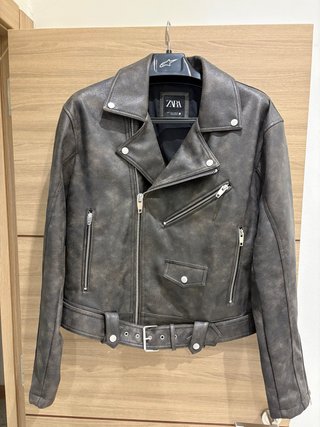 Cazadora  hombre Biker Zara Marrón