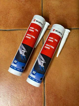 2 Cartuchos Wurth Bond + Seal Power Negro