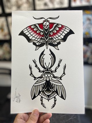 Pintura Original A4 - Diseño Tattoo