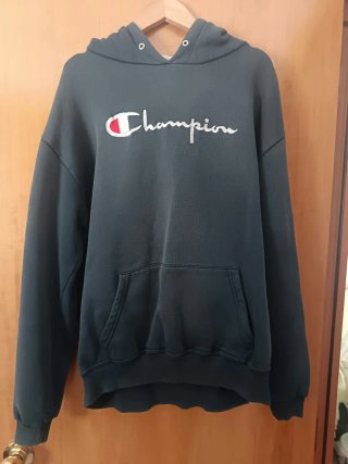 Sudadera con capucha Champion negra