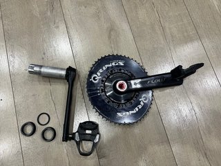 Platos y Bielas Rotor Flow Q-Rings mas pedales 105