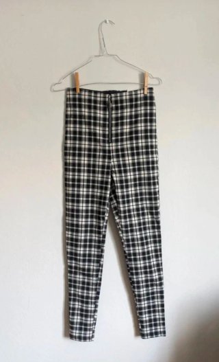 Leggings de Cuadros Tiro Alto