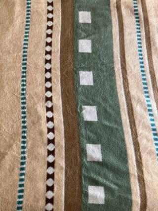 Manta Manterol Matrimonio Beige/Verde 230x138