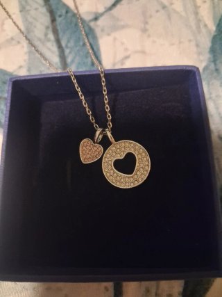 Colgante Swarovski con Doble Corazón