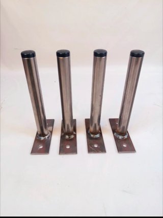 4 Soportes pared acero discos 28 mm de Decathlon