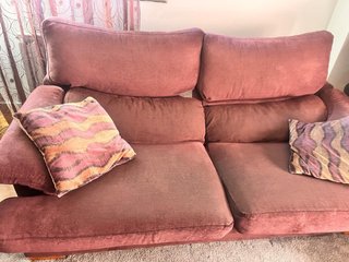 Sofá Cama de Tela Morado