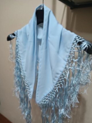 Mantoncillo Flamenca Infantil Azul