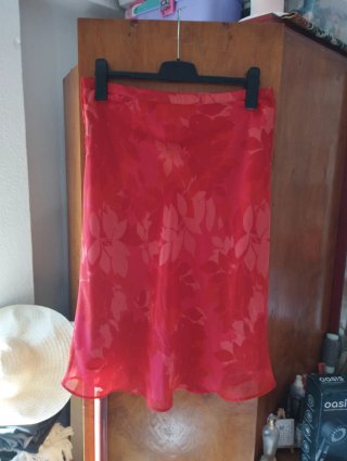 Falda Estampada Roja