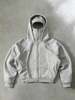 Sudadera Gris con Pasamontañas