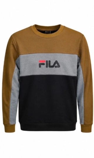Sudadera FILA Tricolor Talla L | Mostaza Gris y Ne