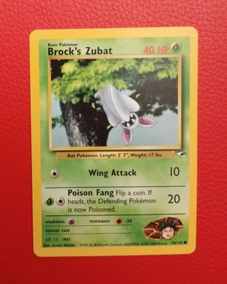 Carta Pokémon Brock's Zubat Gym Heroes