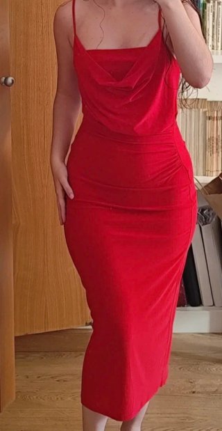 Vestido Rojo largo Zara