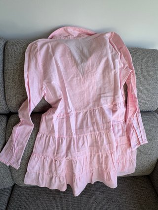 Vestido Rosa Manga Larga