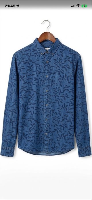 Camisa Only & Sons Estampada Azul