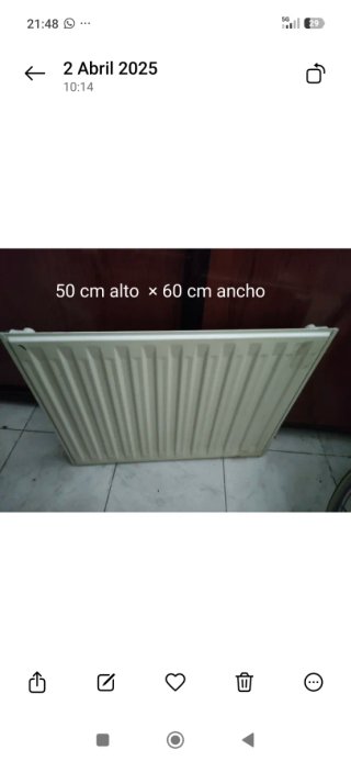 2 Radiadores de 50x60 cm