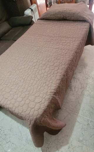 Colcha para Cama Individual Marrón