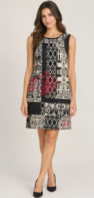 Vestido Estampado Desigual Talla 36